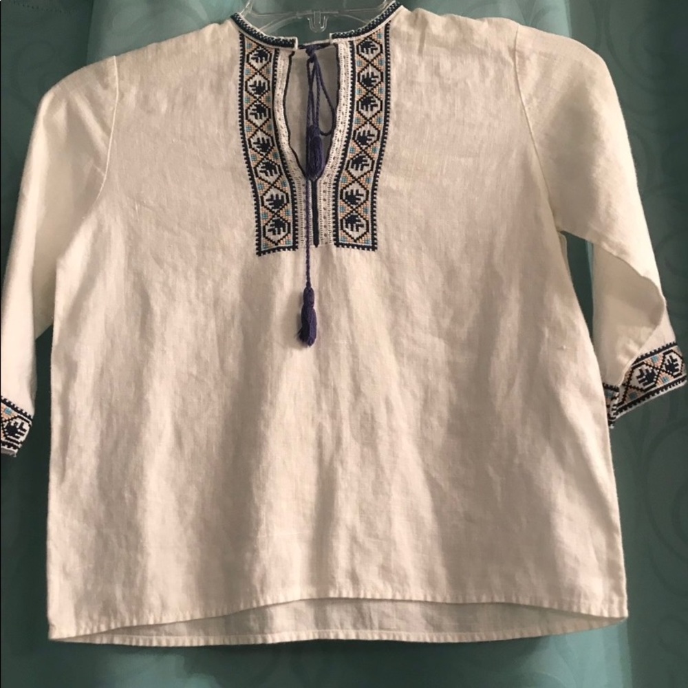 Unisex child size s shirt hand embroidered